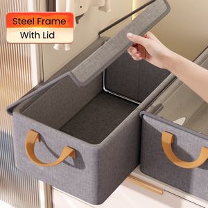 Wardrobe Clothes Organizer Foldable Drawer Organizers for Clothing Jean Closet Organizers and Storage <b>Bins</b> with Clear Lid - Product Image 2
