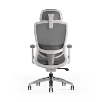 Chaise de bureau pivotante ergonomique moderne à dossier haut en maille, confortable, avec support lombaire et réglage 3D, livraison gratuite