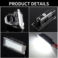 Éclairage de plaque d'immatriculation Canbus LED pour Renault Megane 3 Clio Laguna Megane 2 Twingo 3 Master Vel Satis-Accessoire d'éclairage de voiture