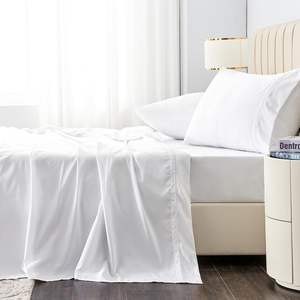 Juego de sábanas de refrigeración de bolsillo profundo bordado de 4 piezas de hotel de lujo a precio de fábrica con fundas de almohada - Product Image 3