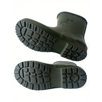 Bottes de pluie pour enfants à motif dinosaure vert armée, bottes mi-mollet résistantes à l'usure pour les jeux en jardin