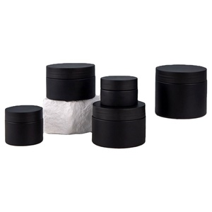 China Supplier 30ml 50ml 80ml 100ml 120ml 150ml <b>Plastic</b> Matte Cosmetic Cream Black <b>Jar</b> - Product Image 1