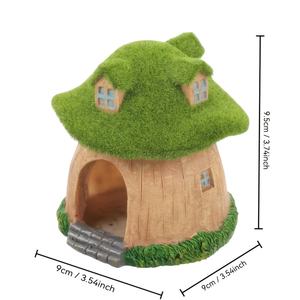 Decoração de Aquário em Forma de Casa de Cogumelo, Paisagem Subaquática em Resina, um Espaço de Esconderijo e Brincadeira para Peixes Betta - Product Image 3