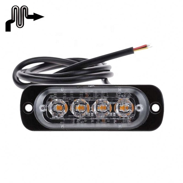 Car Accessories 12-24v Slim Red and Blue Roof Top Thin Amber Strobe Light Car Truck Warning White Led Strobe Lights