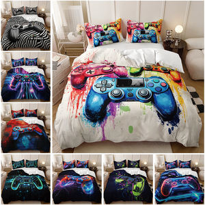 Juego de Funda Nórdica Gamer con Diseño de Arte Digital 3D Moderno en Poliéster con Controlador y Diseño de Salpicaduras - Product Image 2