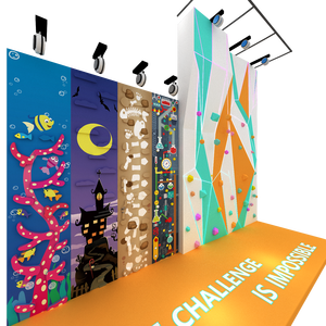 Mur d'<span class=keywords><strong>escalade</strong></span> personnalisé adapté aux adultes pour les enfants Cartoon Painted Rock Fiber Glass avec 5 niveaux de difficulté - Product Image 3