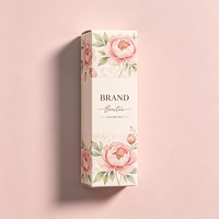 Boîte d'emballage cosmétique naturelle personnalisée avec logo d'usine, production en 72h, carton blanc recyclable, pliable