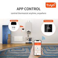 Thermostat sans fil Tuya RF433 pour chaudière à gaz, contrôleur de température intelligent WiFi, régulateur de chauffage au sol, compatible avec Alice, Alexa et Google