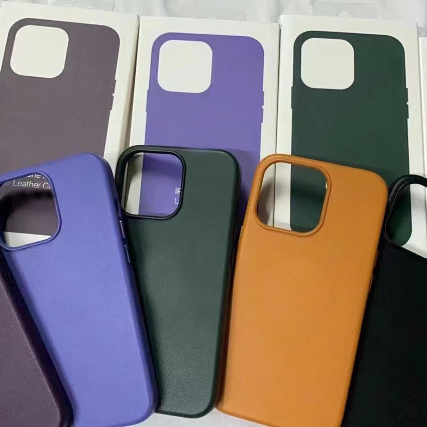 Custom Mobile Phone Case With magnetic Pu Leather Wireless Charger Cell Leather Phone Cases for iPh 12pro New for iPh 13