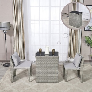 Save Space Unique Patio Furniture Set Outdoor <b>Garden</b> Furniture Rattan Coffee <b>Table</b> Set for Home Balcony - Product Image 1
