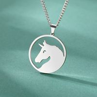 Collier Myshape Licorne Elfe Cheval en Acier Inoxydable pour Femme, Bijou Tendance et Mignon, Idéal Cadeau de Fête