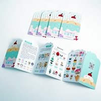 Service d'impression de brochures de dépliants personnalisés avec papier offset et matériaux en carton, y compris l'impression de cartes postales