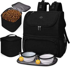 Free sample Dog Travel Bag Dog Bag for Traveling and Supplies with 2 Collapsible Bowls, 2 <b>Food</b> Containers, 1 Place <b>Mat</b> - Product Image 1