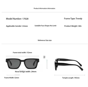 Gafas de Sol <span class=keywords><strong>para</strong></span> <span class=keywords><strong>Caballero</strong></span>, Diseño Cuadrado con Marco Grueso y Esquinas Redondeadas, Rectangulares, UV400, <span class=keywords><strong>para</strong></span> Negocios, Casual, Conducir, Viajar - Product Image 5