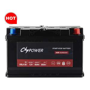 Batterie de <span class=keywords><strong>voiture</strong></span> CSPower Start Stop 6-QTF-80 12V 80Ah AGM VRL4 80-H7 CCA 800 140 Capacité de réserve Rechargeable - Product Image 1