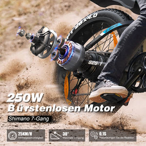 Bicicleta Eléctrica de Montaña con Neumáticos Anchos de 26 Pulgadas, 250W, 48V, 18Ah, 70km de Autonomía, 7 Velocidades, Entrega en Reino Unido en 3-7 Días - Product Image 3
