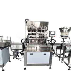 Automatische Precisie Remvloeistof Fles Vullen Water En Afdekkende Machine Automatische Wasmiddel Drank Vloeistof Vulmachine