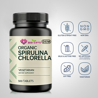 Complément alimentaire ODM Spiruline naturelle en comprimés, superaliment riche en protéines, antioxydants, nutrition quotidienne, sans gluten, faible en gras