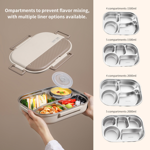 304 Stainless Steel Bento <strong>Lunch</strong> Box Set with Insulated <strong>Bag</strong> Food Containers Compartment Design Dishwasher Safe <strong>Lunch</strong> Box <strong>for</strong> <strong>Kids</strong> - Product Image 3