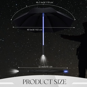LED <b>Umbrella</b> Laser Sword Light up <b>Umbrella</b> with 7 Color Changing Effects Long Handle Straight Stick <b>Umbrella</b> Parasol 8 Rib - Product Image 2