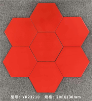 Carrelage hexagonal en porcelaine mate couleur unie 200x230mm 9mm d'épaisseur antidérapant Garantie 5 ans Collection multi-tons pour sol et mur