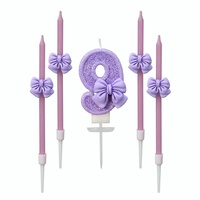 Fournitures en gros : Kits numériques de bougies d'anniversaire à paillettes, décorations de gâteaux, bougies faites main et ensembles de nœuds
