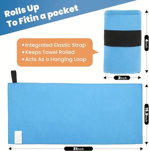 Serviette de sport portable en microfibre de polyester avec logo imprimé personnalisé, séchage rapide, absorbante, pour le yoga en plein air - Product Image 2