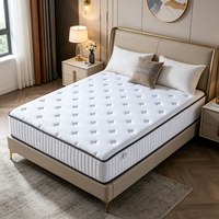 Matelas à ressorts ensachés indépendants en coton sans colle, en tissu tricoté respirant de haute qualité, avec fibres 3E, enroulable pour l'école – Meilleur prix