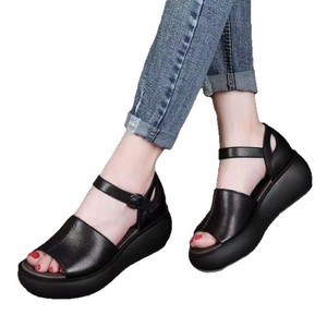 Sandalias de Mujer 2026 con Cuero Suave y un Nuevo Estilo de Tacón Alto con Plataforma y Punta Abierta - Product Image 5