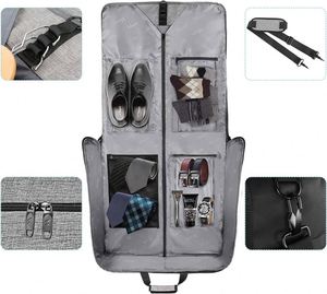 Free Sample Garment Bags for Travel Closet <b>Storage</b> Hanging <b>Clothes</b> Bag with Pocket Mens Suit Cover for Shirts - Product Image 1