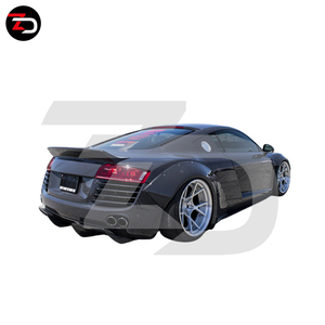 Ventes d'usine Kit carrosserie large style LB pour <span class=keywords><strong>Audi</strong></span> <span class=keywords><strong>R8</strong></span> <span class=keywords><strong>Spyder</strong></span> V8 V10 2008 à 2016, pare-brise, pare-chocs avant, lèvre de pare-chocs arrière, diffuseur arrière, jupe latérale - Product Image 4
