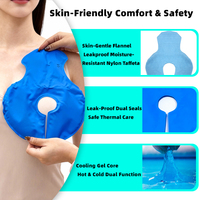 Coussinets de thérapie mammaire en gel de nylon doux et réutilisables, chauds et froids, pour le post-partum, la douleur du mamelon, la mastite et les gonflements