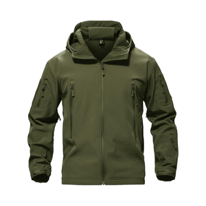Giacca antipioggia da uomo Soft Shell invernale in pile caldo foderato giacca impermeabile da esterno lungo cappotto invernale cappuccio antipioggia escursionismo - Product Image 2