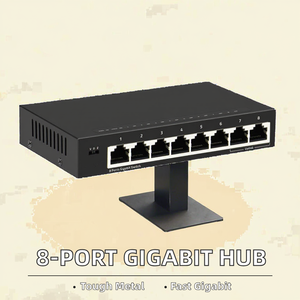8 cổng <span class=keywords><strong>Gigabit</strong></span> <span class=keywords><strong>Ethernet</strong></span> không được quản lý mạng chuyển đổi Hub với kim loại trường hợp bàn 10/100/1000M <span class=keywords><strong>Ethernet</strong></span> chuyển đổi - Product Image 4