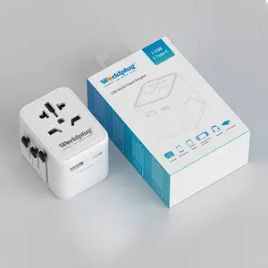 Worldplug多機能タイプcusbユニバーサルトラベルプラグアダプター携帯電話電源アダプタートラベルクイックチャージャー