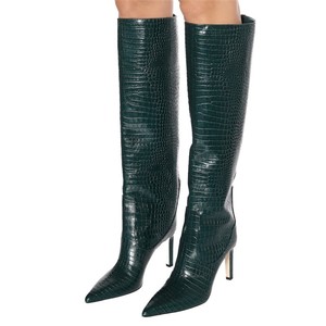 Stylish Design Women's Pull on Long Dress Boots Large Size 45 Knee High Booties Pointed Toe High Heel Stiletto Pumps <b>Shoes</b> - Product Image 6