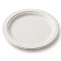 Plateau rond jetable résistant à la chaleur en bagasse de canne à sucre Planet Positive, biodégradable, pour bars alimentaires