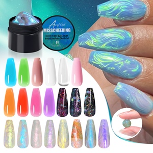 Gel de construction pour ongles 21 couleurs, solide, non collant, sans papier, pour modelage manuel, longue durée, construction rapide, adhésif en bouteille - Product Image 1