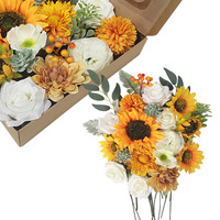 Vente chaude DIY Plante Artificielle Ensemble De Fleurs Artificielles Plante Artificielle pour Faire La Décoration De Table De Pâques