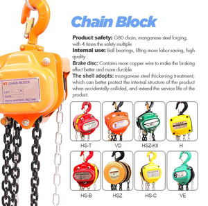 Fabrieksgecustomizeerde 2-tons kleine YT handkettingtakels te koop - Product Image 6