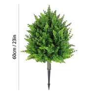 UV-beständige Kunststoff-Pflanze in Grün, Künstliche Realistische Rosen-Topiary-Kugelbäume für Innen und Außen, Hochzeitsdekoration