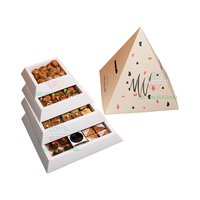 Boîte pyramidale en papier personnalisée pour la restauration, pour les collations, les gâteaux, le pain, les sushis, les plats à emporter, les desserts, l'emballage pyramidale pour les aliments