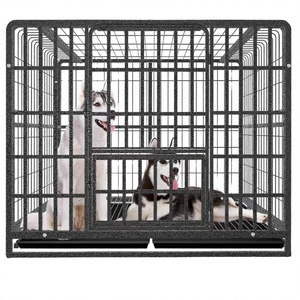 Modern Animal Cages Black Color Heavy <b>Outside</b> Welded Galvanized Steel Wire Mesh <b>Dog</b> <b>Kennels</b> Pet Cages & Houses - Product Image 2