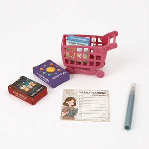 Juego de Juguetes de <span class=keywords><strong>Supermercado</strong></span> para Niños, Caja Registradora, Carrito de Compras, Escáner, Juego de Roles Educativo, Regalo Promocional Personalizado - Product Image 3