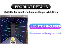 Toile de fond automatique pour photomaton 360° avec éclairage LED et logo personnalisé