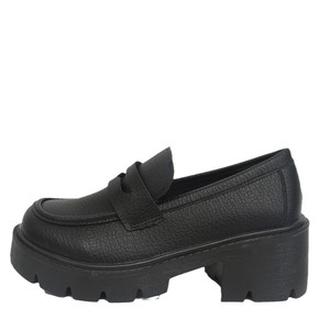 รองเท้าส้นกลางแบบสวมพื้นหนา รุ่นใหม่รับฤดูใบไม้ผลิ รองเท้าส้นตึก ไซส์ใหญ่ สไตล์อังกฤษ ไซส์ 43 - Product Image 5