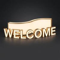 Enseigne lumineuse en lettres encastrées en aluminium personnalisées avec rétroéclairage LED, forme incurvée, boîte à lumière illuminée pour la façade d'un café