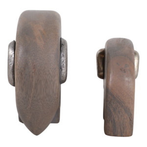 Figura de elefante de madera con orejas de metal para decoración de estanterías en el hogar u oficina - Product Image 5