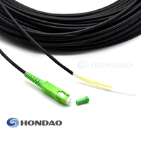 Câble de raccordement FTTH à fibre optique 100 m G657A1 monomode SC/APC vers SC/APC, gaine LSZH noire