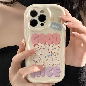 Para Apple 15promax Phone Case para iPhone 13 Adequado 12Pro Creme 11 Cartoon xs Capa Protetora TPU